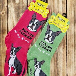 Unisex Canine Foozys Socks - Boston Terrier